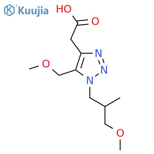 2-1-(3-methoxy-2-methylpropyl)-5-(methoxymethyl)-1H-1,2,3-triazol-4-ylacetic acid structure