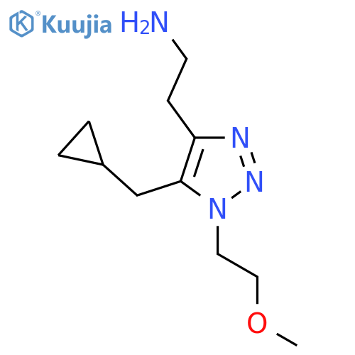 2-5-(cyclopropylmethyl)-1-(2-methoxyethyl)-1H-1,2,3-triazol-4-ylethan-1-amine structure