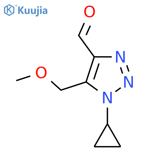 1-cyclopropyl-5-(methoxymethyl)-1H-1,2,3-triazole-4-carbaldehyde structure