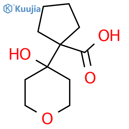1-(4-Hydroxyoxan-4-yl)cyclopentane-1-carboxylic acid structure