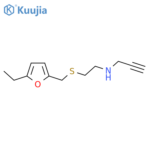 (2-{(5-ethylfuran-2-yl)methylsulfanyl}ethyl)(prop-2-yn-1-yl)amine structure