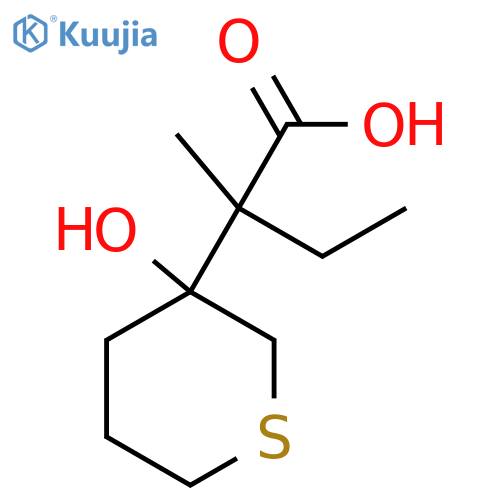 2-(3-hydroxythian-3-yl)-2-methylbutanoic acid structure