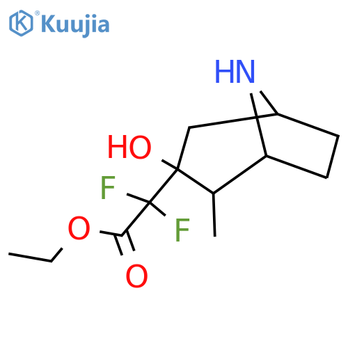 ethyl 2,2-difluoro-2-{3-hydroxy-2-methyl-8-azabicyclo3.2.1octan-3-yl}acetate structure