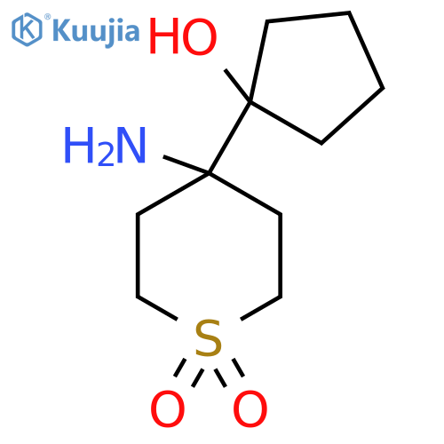 4-amino-4-(1-hydroxycyclopentyl)-1lambda6-thiane-1,1-dione structure