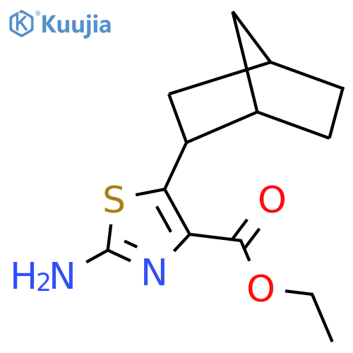 ethyl 2-amino-5-{bicyclo2.2.1heptan-2-yl}-1,3-thiazole-4-carboxylate structure
