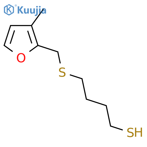 4-{(3-methylfuran-2-yl)methylsulfanyl}butane-1-thiol structure