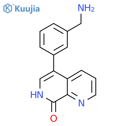 5-3-(aminomethyl)phenyl-7,8-dihydro-1,7-naphthyridin-8-one structure
