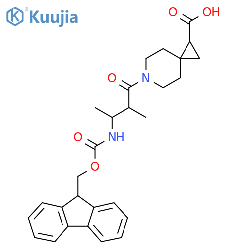 6-3-({(9H-fluoren-9-yl)methoxycarbonyl}amino)-2-methylbutanoyl-6-azaspiro2.5octane-1-carboxylic acid structure