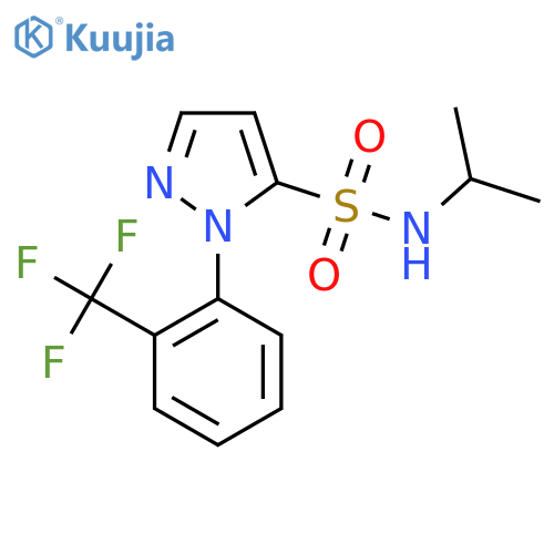 N-(propan-2-yl)-1-[2-(trifluoromethyl)phenyl]-1H-pyrazole-5-sulfonamide structure