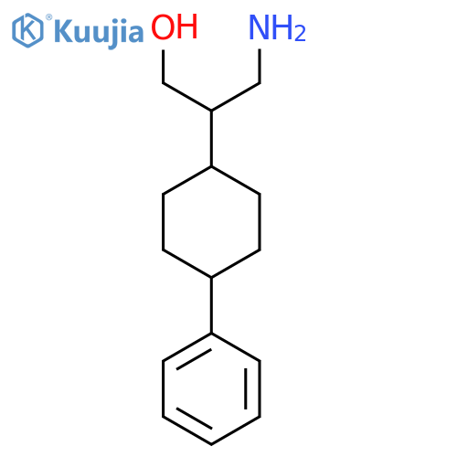 3-amino-2-(4-phenylcyclohexyl)propan-1-ol structure