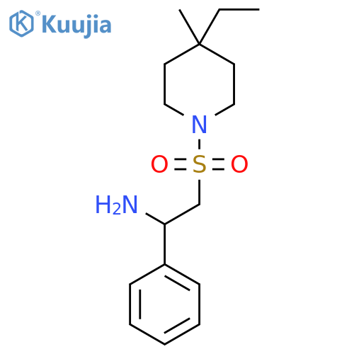 2-[(4-Ethyl-4-methylpiperidin-1-yl)sulfonyl]-1-phenylethan-1-amine structure