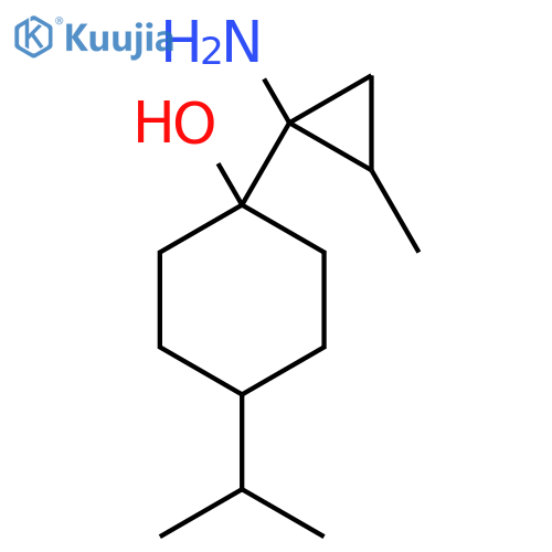 1-(1-amino-2-methylcyclopropyl)-4-(propan-2-yl)cyclohexan-1-ol structure