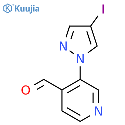 3-(4-iodo-1H-pyrazol-1-yl)pyridine-4-carbaldehyde structure