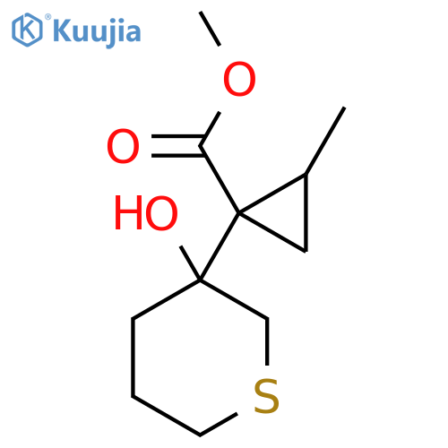 Methyl 1-(3-hydroxythian-3-yl)-2-methylcyclopropane-1-carboxylate structure