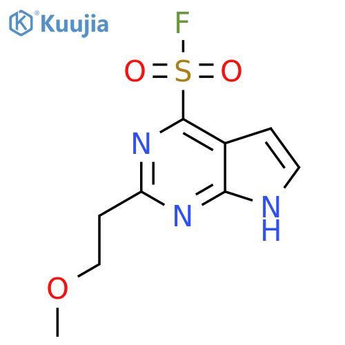 2-(2-methoxyethyl)-7H-pyrrolo2,3-dpyrimidine-4-sulfonyl fluoride structure