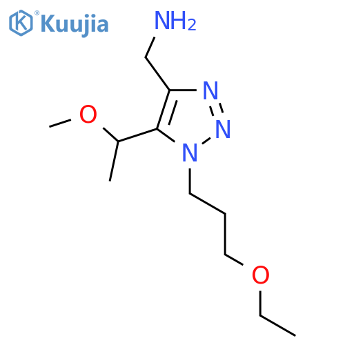 1-(3-ethoxypropyl)-5-(1-methoxyethyl)-1H-1,2,3-triazol-4-ylmethanamine structure
