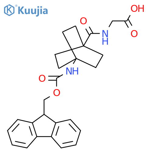 2-{4-({(9H-fluoren-9-yl)methoxycarbonyl}amino)bicyclo2.2.2octan-1-ylformamido}acetic acid structure