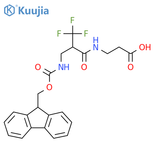 3-{2-({(9H-fluoren-9-yl)methoxycarbonyl}amino)methyl-3,3,3-trifluoropropanamido}propanoic acid structure