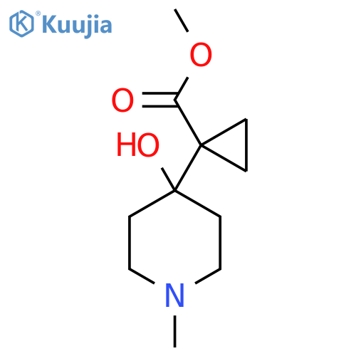 Methyl 1-(4-hydroxy-1-methylpiperidin-4-yl)cyclopropane-1-carboxylate structure
