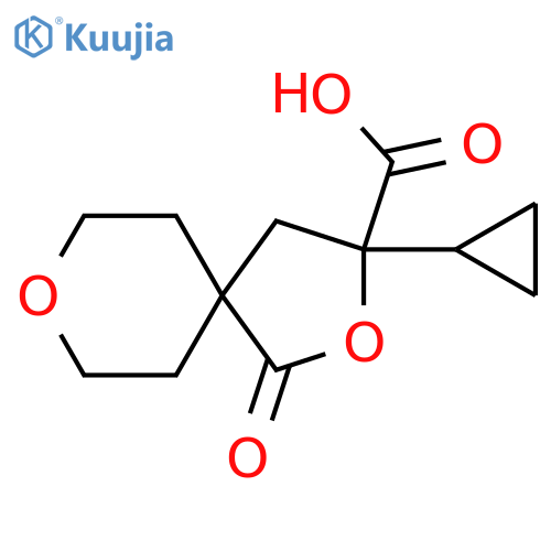 3-cyclopropyl-1-oxo-2,8-dioxaspiro4.5decane-3-carboxylic acid structure