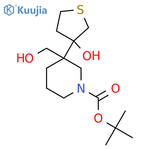 tert-butyl 3-(hydroxymethyl)-3-(3-hydroxythiolan-3-yl)piperidine-1-carboxylate structure