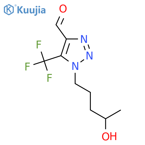 1-(4-hydroxypentyl)-5-(trifluoromethyl)-1H-1,2,3-triazole-4-carbaldehyde structure