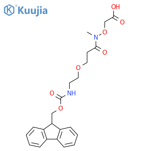 2-({3-2-({(9H-fluoren-9-yl)methoxycarbonyl}amino)ethoxy-N-methylpropanamido}oxy)acetic acid structure