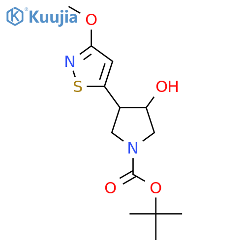 tert-butyl 3-hydroxy-4-(3-methoxy-1,2-thiazol-5-yl)pyrrolidine-1-carboxylate structure