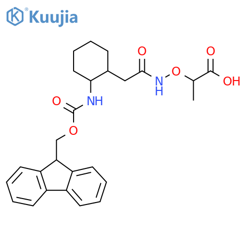 2-({2-2-({(9H-fluoren-9-yl)methoxycarbonyl}amino)cyclohexylacetamido}oxy)propanoic acid structure
