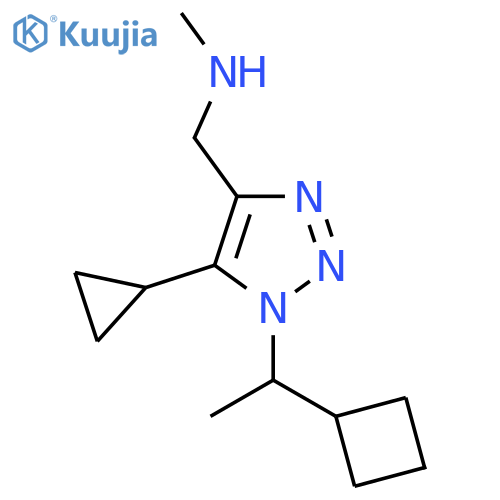 {1-(1-cyclobutylethyl)-5-cyclopropyl-1H-1,2,3-triazol-4-ylmethyl}(methyl)amine structure