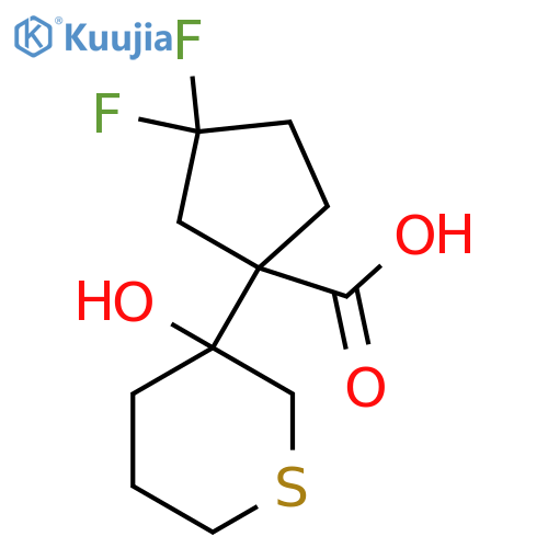 3,3-Difluoro-1-(3-hydroxythian-3-yl)cyclopentane-1-carboxylic acid structure