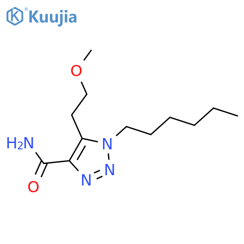 1-hexyl-5-(2-methoxyethyl)-1H-1,2,3-triazole-4-carboxamide structure