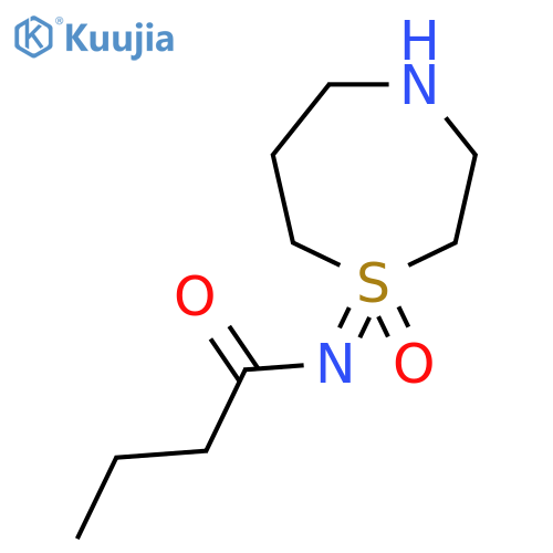N-(1-oxo-1,4-thiazepan-1-ylidene)butanamide structure