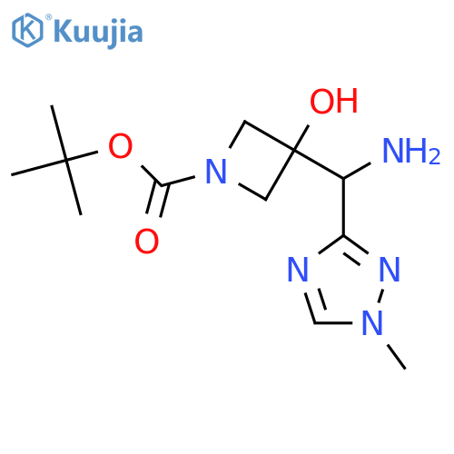 tert-butyl 3-amino(1-methyl-1H-1,2,4-triazol-3-yl)methyl-3-hydroxyazetidine-1-carboxylate structure