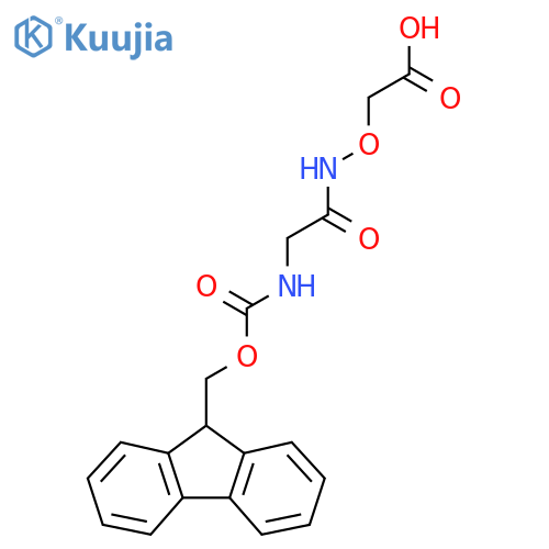 2-{2-({(9H-fluoren-9-yl)methoxycarbonyl}amino)acetamidooxy}acetic acid structure
