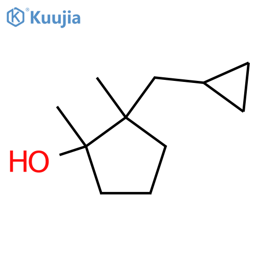 2-(cyclopropylmethyl)-1,2-dimethylcyclopentan-1-ol structure