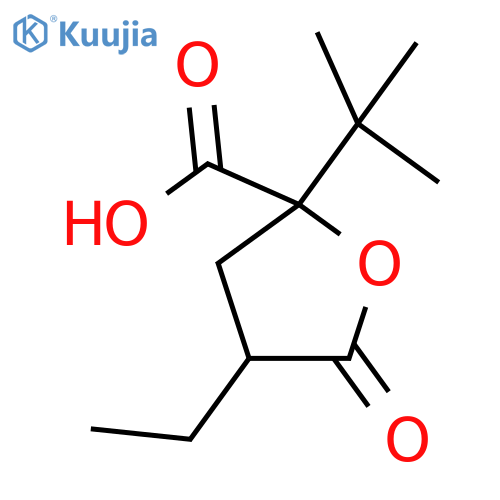 2-tert-butyl-4-ethyl-5-oxooxolane-2-carboxylic acid structure