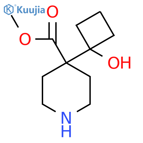 Methyl 4-(1-hydroxycyclobutyl)piperidine-4-carboxylate structure