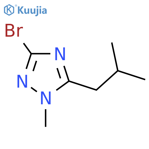 3-bromo-1-methyl-5-(2-methylpropyl)-1H-1,2,4-triazole structure
