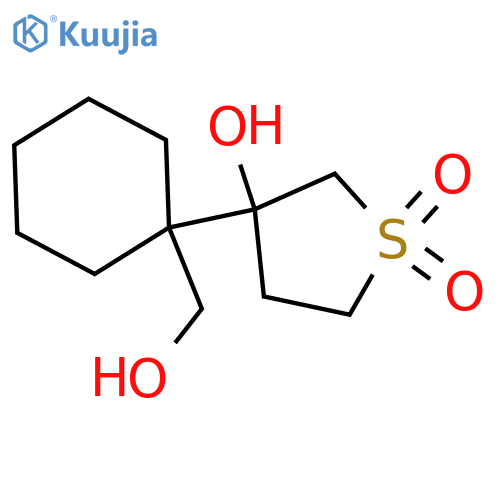 3-hydroxy-3-1-(hydroxymethyl)cyclohexyl-1lambda6-thiolane-1,1-dione structure