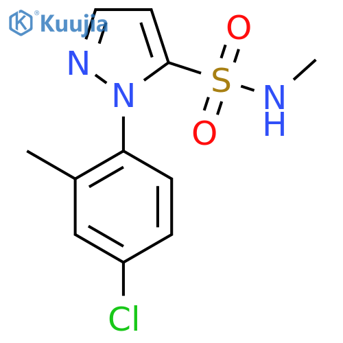 1-(4-chloro-2-methylphenyl)-N-methyl-1H-pyrazole-5-sulfonamide structure