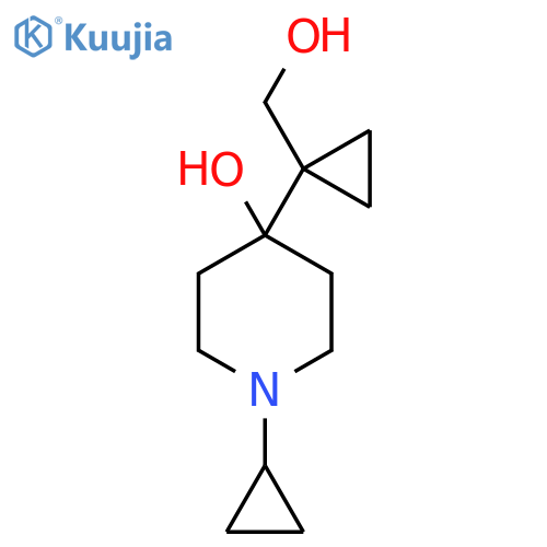 1-cyclopropyl-4-1-(hydroxymethyl)cyclopropylpiperidin-4-ol structure