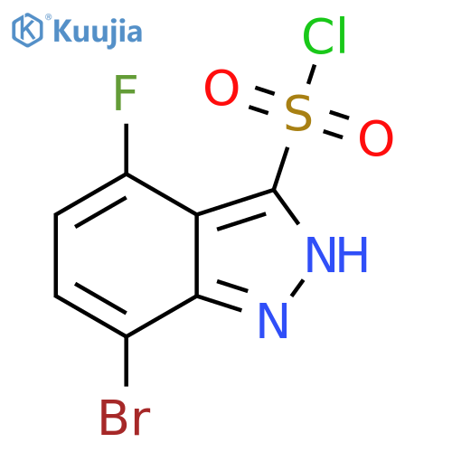 7-bromo-4-fluoro-1H-indazole-3-sulfonyl chloride structure