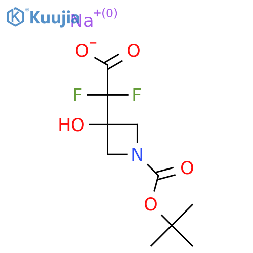 sodium 2-{1-(tert-butoxy)carbonyl-3-hydroxyazetidin-3-yl}-2,2-difluoroacetate structure