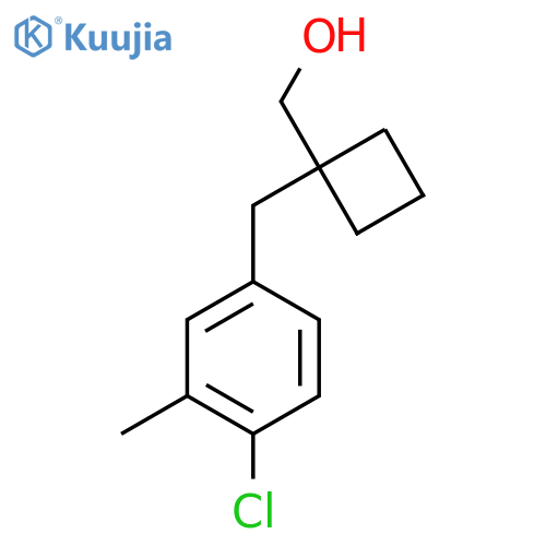 {1-(4-chloro-3-methylphenyl)methylcyclobutyl}methanol structure