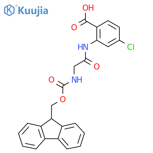 4-chloro-2-2-({(9H-fluoren-9-yl)methoxycarbonyl}amino)acetamidobenzoic acid structure