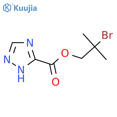 2-bromo-2-methylpropyl 1H-1,2,4-triazole-3-carboxylate structure