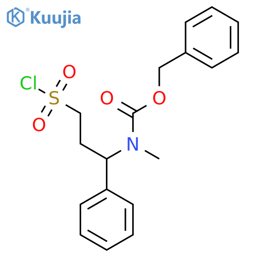 benzyl N-3-(chlorosulfonyl)-1-phenylpropyl-N-methylcarbamate structure