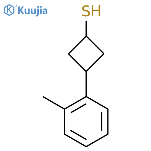 3-(2-methylphenyl)cyclobutane-1-thiol structure