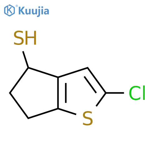 2-chloro-4H,5H,6H-cyclopentabthiophene-4-thiol structure